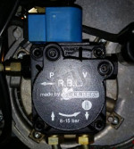 Ölpumpe Suntec, Brennerpumpe, Bild der Ölbrennerpumpe RBL, R.B.L ist baugleich Ölpumpe Suntec, Brennerpumpe, Ölbrennerpumpe RBL, R.B.L ist baugleich
