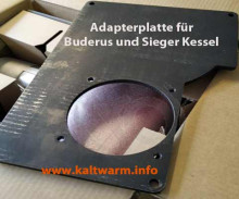 Adapterplatte für Buderus Sieger Heizkessel - leichter Brennertausch auf Standardbrenner Adapterplatte für Buderus Sieger Heizkessel - leichter Brennertausch auf Standardbrenner